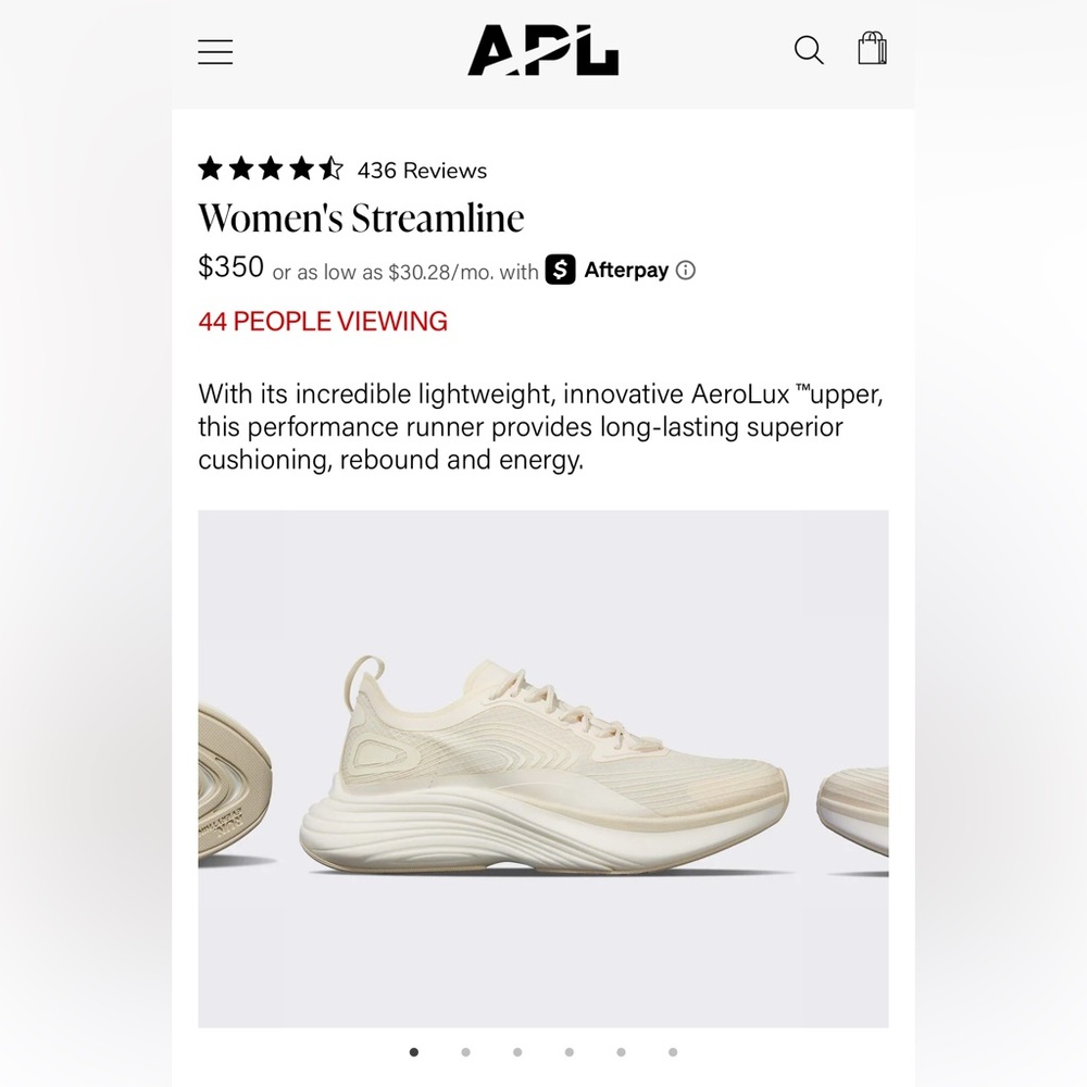 APL Women's Streamline Cream Running Shoes Sea Salt/Fresh Air